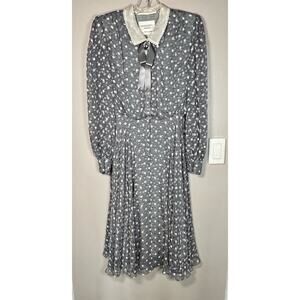 Vintage Kimijima Silk Polka Dot Dress size 14 Japan/4 US